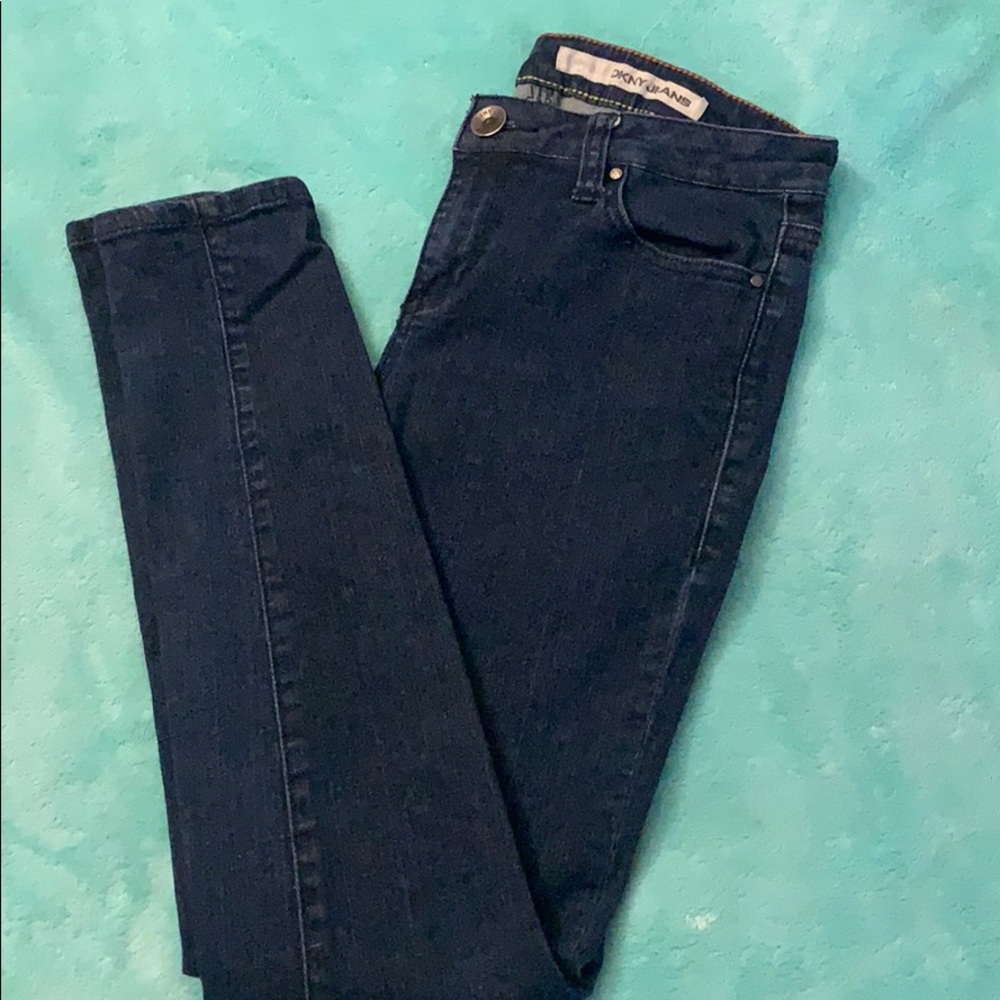 DKNY dark wash skinny jeans